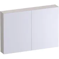 Brauer Impress Deluxe Spiegelkast 99x70cm MDF 2 Deuren Met Indirecte LED Verlichting Binnen/onder - Mat Zand - Spiegels, Spiegelkasten - 8720724558237