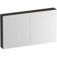 Brauer Impress Deluxe Spiegelkast 119x70cm MFC 2 Deuren Met Indirecte LED Verlichting Binnen/onder - Timber Anthracite - Spiegels, Spiegelkasten - 8720724558602