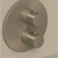 Ivy Aia Nexus Afbouwdeel Inbouwthermostaat Met 1 Losse Stopkraan - Geborsteld Nickel PVD - Kranen, Badkranen, Inbouw Badkranen - 8718835403065