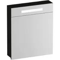 Brauer Promise Spiegelkast 59x70cm MFC 1 Deur Met Directe LED Verlichting Boven - Rechtsdraaiend - Timber Black - Spiegels, Spiegelkasten - 8720724559647