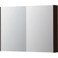 Ink Concept R SPK2 Spiegelkast 2 Deuren - 100x74cm - Fineer Dark - Spiegels, Spiegelkasten - 8718835663117