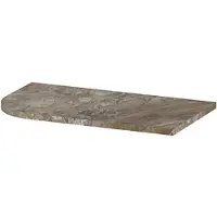 Ink Concept R Fontein Topblad Afgerond 40x22cm Keramische Slab - Links - Earth Glossy - 8718835408848 - Wastafels, Fonteinen, Topbladen