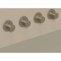 Ivy Aia Nexus Afbouwdeel Inbouwthermostaat Met 3 Stopkranen Symmetry - Geborsteld Mat Goud PVD - Kranen, Badkranen, Inbouw Badkranen - 8718835403218