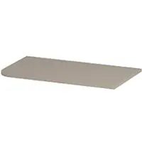 Ink Concept R Topplaat Gelakt Tbv Links Afgeronde Onderkast - 80x45cm - Mat Kasjmier Grijs - Badkamermeubels, Wastafelbladen - 8718835408022