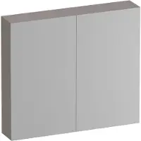 Brauer Impress Deluxe Spiegelkast 80x70cm MFC 2 Deuren Met Indirecte LED Verlichting Binnen/onder - Timber Greige - Spiegels, Spiegelkasten - 8720724558466
