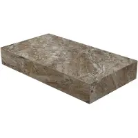 Ink Blocq Fonteinplateau 40x22cm Keramische Slab - Zonder Uitsparing - Earth Glossy - 8718835388805 - Wastafels, Fonteinen, Topbladen
