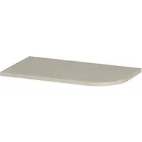 Ink Concept R Fontein Topblad Afgerond 40x22cm Keramische Slab - Rechts - Travertin Mat - 8718835408893 - Wastafels, Fonteinen, Topbladen