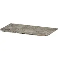 Ink Concept R Topplaat Keramische Slab Tbv Afgeronde Onderkast - 80x45cm - Earth Glossy - Badkamermeubels, Wastafelbladen - 8718835405854
