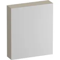 Brauer Impress Spiegelkast 59x70cm MDF 1 Deur - Rechtsdraaiend - Mat Beige - Spiegels, Spiegelkasten - 8720724557674