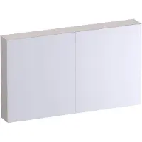 Brauer Impress Deluxe Spiegelkast 119x70cm MDF 2 Deuren Met Indirecte LED Verlichting Binnen/onder - Mat Zand - Spiegels, Spiegelkasten - 8720724558244