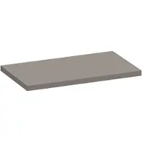 Brauer Ocean Medium Topblad 80,6x46cm - MDF - Mat Taupe - Badkamermeubels, Wastafelbladen - 8720724561657