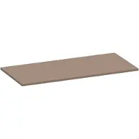 Brauer Ocean Slim Topblad 99,6x46cm - MDF - Mat Mokka - Badkamermeubels, Wastafelbladen - 8720724559999