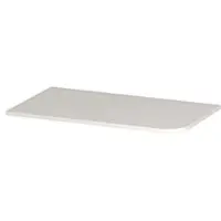 Ink Concept R Topplaat Gelakt Tbv Rechts Afgeronde Onderkast - 80x45cm - Mat Wit - Badkamermeubels, Wastafelbladen - 8718835407964