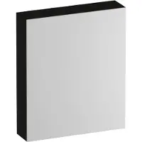 Brauer Impress Deluxe Spiegelkast 59x70cm MFC 1 Deur Met Indirecte LED Verlichting Binnen/onder - Rechtsdraaiend - Timber Black - Spiegels, Spiegelkasten - 8720724558633