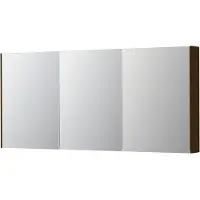 Ink Concept R SPK2 Spiegelkast 3 Deuren - 160x74cm - Fineer Shadow - Spiegels, Spiegelkasten - 8718835663315