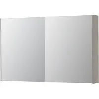 Ink Concept R SPK2 Spiegelkast 2 Deuren - 120x74cm - Mat Kasjmier Grijs - Spiegels, Spiegelkasten - 8718835663148