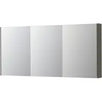 Ink Concept R SPK2 Spiegelkast 3 Deuren - 160x74cm - Mat Beton Groen - Spiegels, Spiegelkasten - 8718835663278