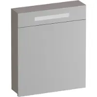 Brauer Promise Spiegelkast 59x70cm MFC 1 Deur Met Directe LED Verlichting Boven - Linksdraaiend - Timber Greige - Spiegels, Spiegelkasten - 8720724559487