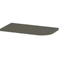 Ink Concept R Fontein Topblad Afgerond 40x22cm MDF - Rechts - Mat Beton Groen - 8718835408749 - Wastafels, Fonteinen, Topbladen