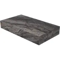 Ink Blocq Fonteinplateau 40x22cm Keramische Slab - Zonder Uitsparing - Venice Brown Glossy - 8718835384364 - Wastafels, Fonteinen, Topbladen