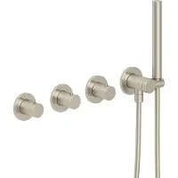 Ivy Aia Bond Afbouwdeel Inbouwthermostaat Symmetry 4-gats - Geborsteld Nickel PVD - Kranen, Douchekranen, Inbouw Douchekranen - 8718835389277 - Kranen, Douchekranen, Inbouw douchekranen