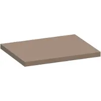 Brauer Ocean Medium Topblad 59,6x46cm - MDF - Mat Mokka - Badkamermeubels, Wastafelbladen - 8720724561015