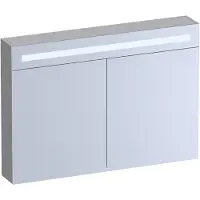 Brauer Promise Deluxe Spiegelkast 99x70cm MFC 2 Deuren Met Directe LED Verlichting Boven - Forest Seashell - Spiegels, Spiegelkasten - 8720724558954