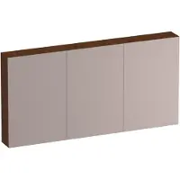 Brauer Impress Spiegelkast 139x70cm Massief Eiken 3 Deuren - Lamellen Eiken Bruin - Spiegels, Spiegelkasten - 8720724558190