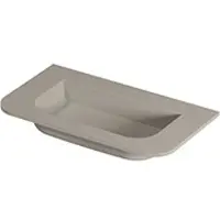 Ink Concept R Fora Wastafel Midden Keramiek - Zonder Kraangat - 80x45cm - Mat Creme Cotton - 8718835409692 - Rechthoekig - Wastafels, Meubelwastafels