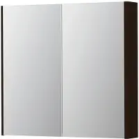Ink Concept R SPK2 Spiegelkast 2 Deuren - 80x74cm - Fineer Dark - Spiegels, Spiegelkasten - 8718835663049