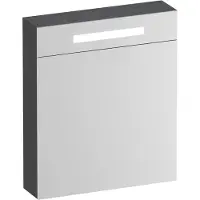 Brauer Promise Deluxe Spiegelkast 59x70cm MFC 1 Deur Met Directe LED Verlichting Boven - Rechtsdraaiend - Timber Grey - Spiegels, Spiegelkasten - 8720724559050