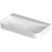 Ink Concept R Duomo Wastafel Centraal Polystone - Zonder Kraangat - 80x45cm - Glans Wit - 8718835405397 - Rechthoekig - Wastafels, Meubelwastafels