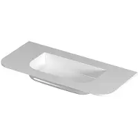 Ink Concept R Modi Wastafel Middel Polystone - Zonder Kraangat - 100x45cm - Glans Wit - 8718835405663 - Rechthoekig - Wastafels, Meubelwastafels