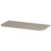 Ink Concept R Topplaat Gelakt Tbv Afgeronde Onderkast - 100x45cm - Mat Kasjmier Grijs - Badkamermeubels, Wastafelbladen - 8718835408060