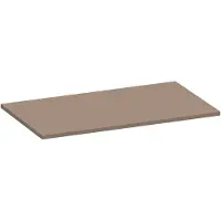 Brauer Ocean Slim Topblad 80,6x46cm - MDF - Mat Mokka - Badkamermeubels, Wastafelbladen - 8720724559982