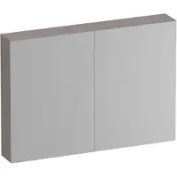 Brauer Impress Deluxe Spiegelkast 99x70cm MFC 2 Deuren Met Indirecte LED Verlichting Binnen/onder - Timber Greige - Spiegels, Spiegelkasten - 8720724558473