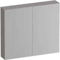 Brauer Impress Spiegelkast 80x70cm MFC 2 Deuren - Timber Greige - Spiegels, Spiegelkasten - 8720724557865