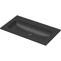 Ink Aspekt Meubelwastafel 80x45cm Keramiek - Zonder Kraangat - Mat Zwart - 8718835369996 - Recht - Wastafels, Meubelwastafels