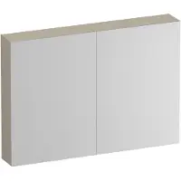 Brauer Impress Spiegelkast 99x70cm MDF 2 Deuren - Mat Beige - Spiegels, Spiegelkasten - 8720724557698