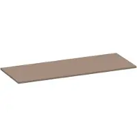 Brauer Ocean Slim Topblad 119,6x46cm - MDF - Mat Mokka - Badkamermeubels, Wastafelbladen - 8720724560001