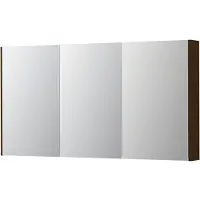 Ink Concept R SPK2 Spiegelkast 3 Deuren - 140x74cm - Fineer Shadow - Spiegels, Spiegelkasten - 8718835663247