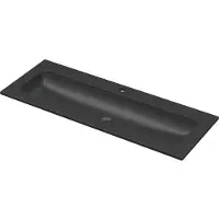 Ink Aspekt Meubelwastafel 120x45cm Keramiek - Midden - 1 Kraangat - Mat Zwart - 8718835370145 - Recht - Wastafels, Meubelwastafels
