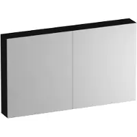 Brauer Impress Deluxe Spiegelkast 119x70cm MFC 2 Deuren Met Indirecte LED Verlichting Binnen/onder - Timber Black - Spiegels, Spiegelkasten - 8720724558664