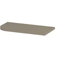 Ink Concept R Fontein Topblad Afgerond 40x22cm MDF - Links - Mat Creme Cotton - 8718835408725 - Wastafels, Fonteinen, Topbladen