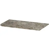 Ink Concept R Topplaat Keramische Slab Tbv Links Afgeronde Onderkast - 80x45cm - Earth Glossy - Badkamermeubels, Wastafelbladen - 8718835405939