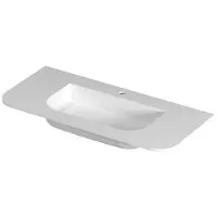 Ink Concept R Modi Wastafel Midden Polystone - 1 Kraangat - 100x45cm - Mat Wit - 8718835405779 - Rechthoekig - Wastafels, Meubelwastafels