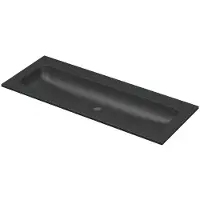 Ink Aspekt Meubelwastafel 120x45cm Keramiek - Centraal - Zonder Kraangaten - Mat Zwart - 8718835370107 - Recht - Wastafels, Meubelwastafels