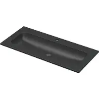 Ink Aspekt Meubelwastafel 100x45cm Keramiek - Midden - 1 Kraangat - Mat Zwart - 8718835370053 - Recht - Wastafels, Meubelwastafels