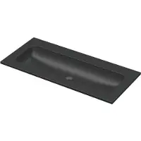 Ink Aspekt Meubelwastafel 100x45cm Keramiek - Centraal - Zonder Kraangat - Mat Zwart - 8718835370015 - Recht - Wastafels, Meubelwastafels