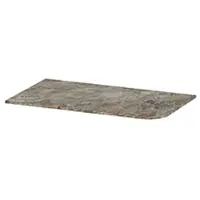 Ink Concept R Topplaat Keramische Slab Tbv Rechts Afgeronde Onderkast - 80x45cm - Earth Glossy - Badkamermeubels, Wastafelbladen - 8718835405892
